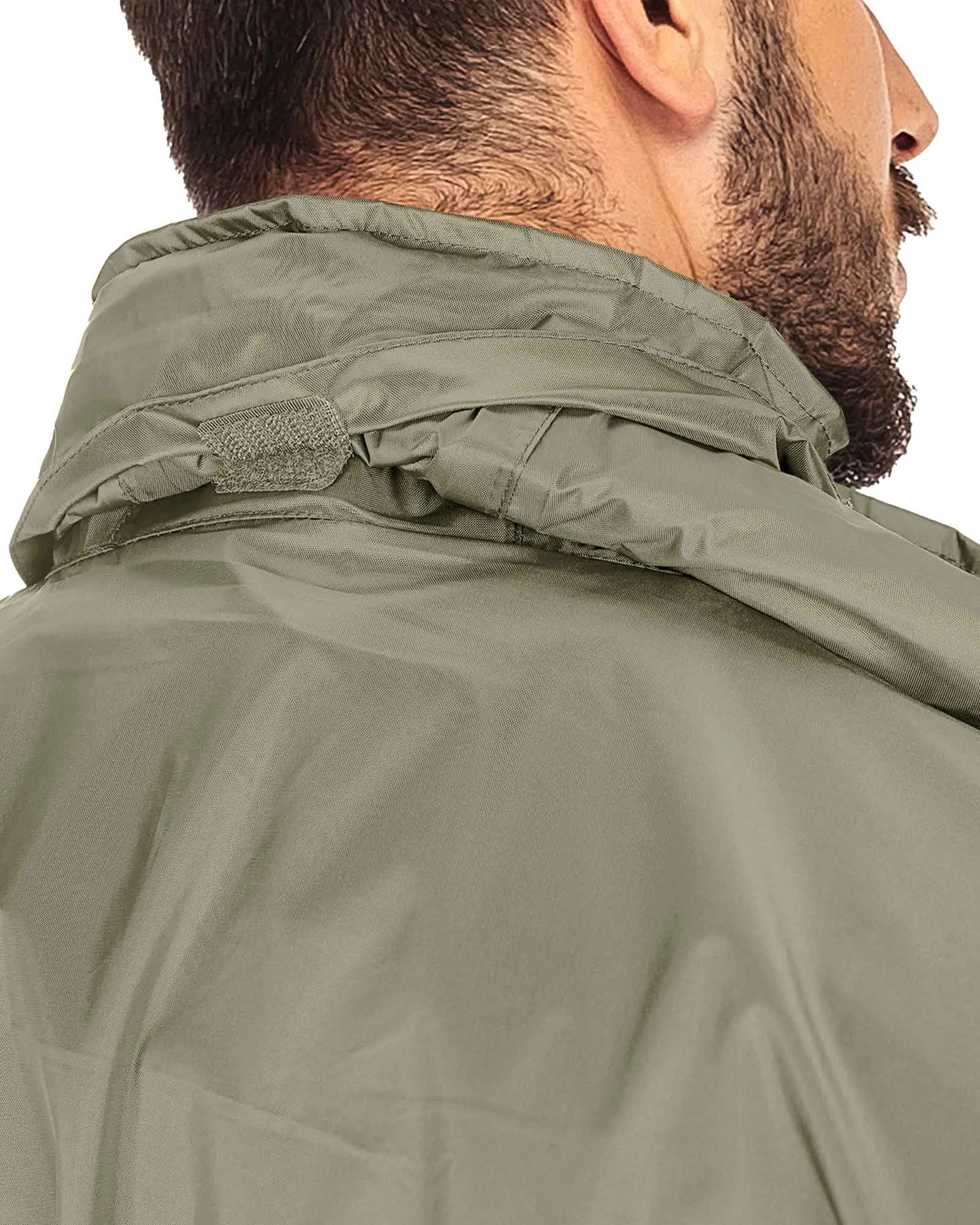 0.70 lbs 5000mm W/P Index 5000 Level Breathable Men's Packable Rain Shell Jacket with 4 Pockets