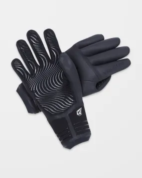 3Mm 5 Finger Gloves - BLACK