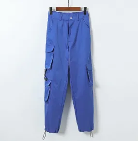 Blue Cargo Pocket Trousers