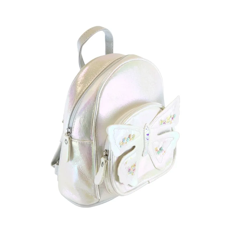 Butterfly Iridescent Backpack White