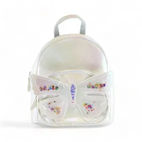 Butterfly Iridescent Backpack White