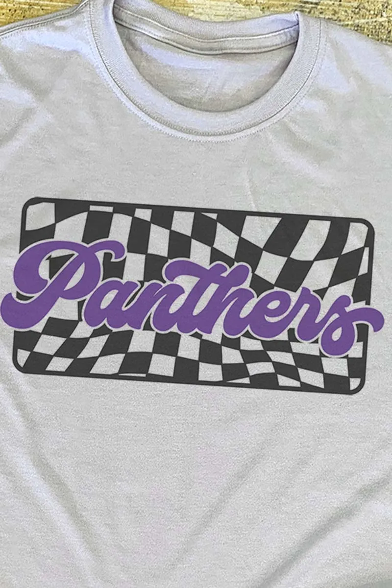 Checkered Panthers Purple Unisex Dri-Power Poly Tee