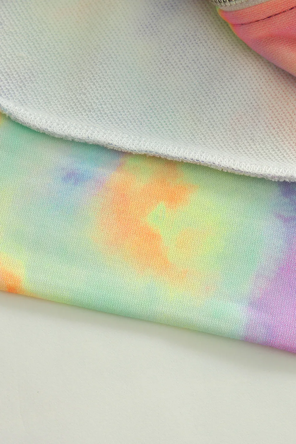 color Tie-dye Pocket Zip Up Hoodie