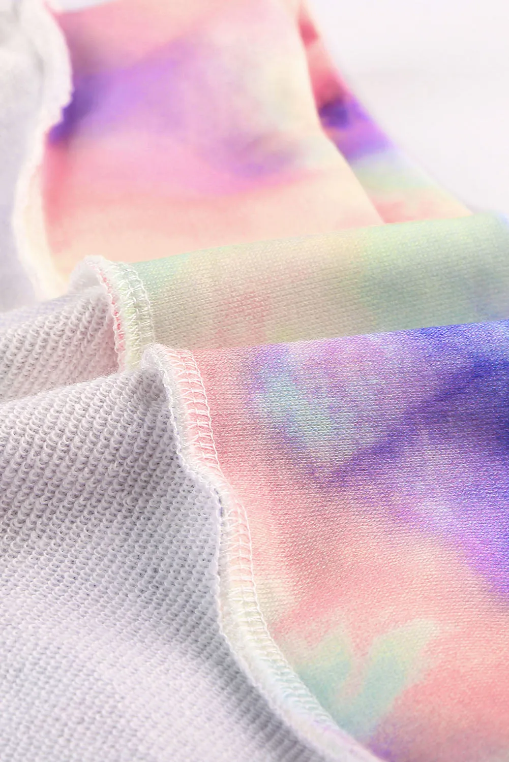 color Tie-dye Pocket Zip Up Hoodie