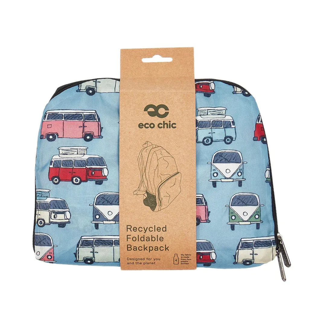 Eco Chic Blue Campervan Backpack