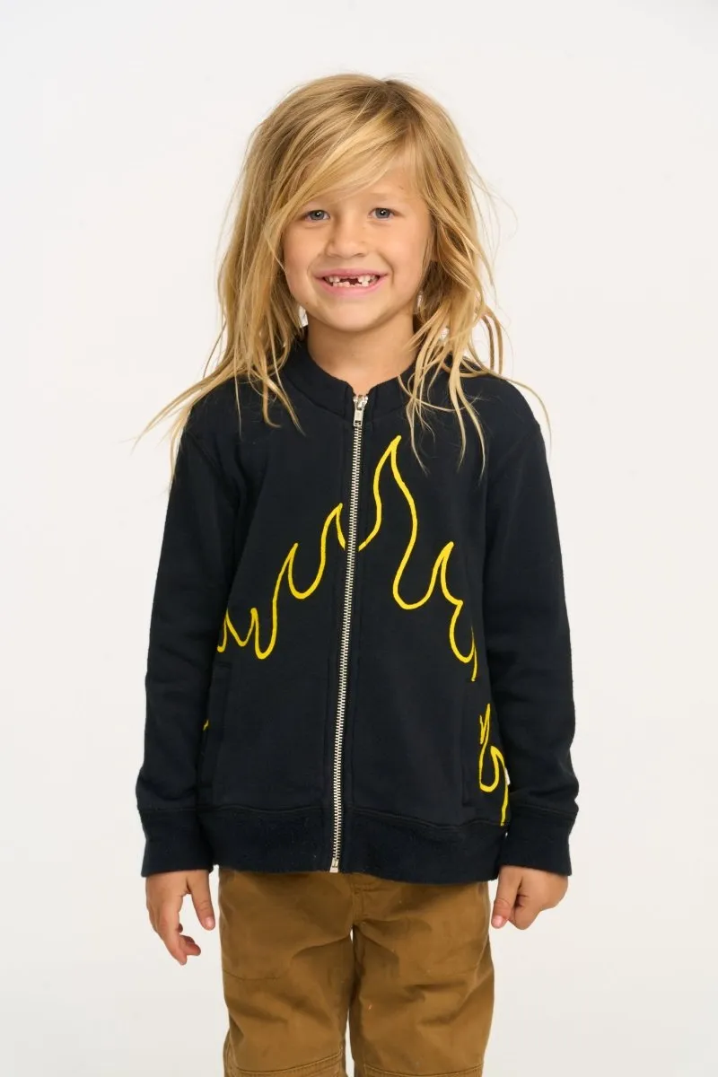 FLAMES ZIP UP HOODIE