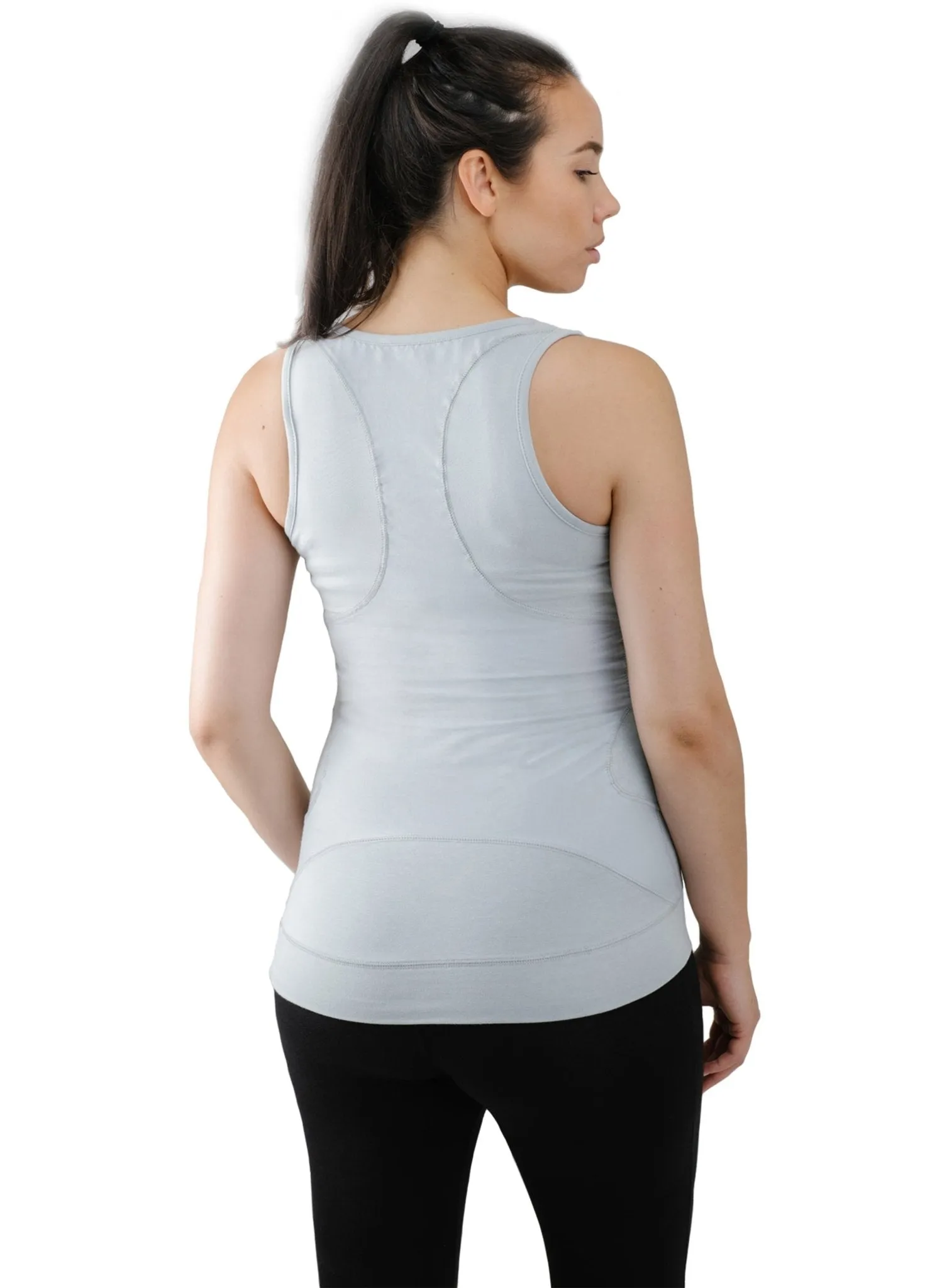 High Support Exercise Maternity Top - Grey