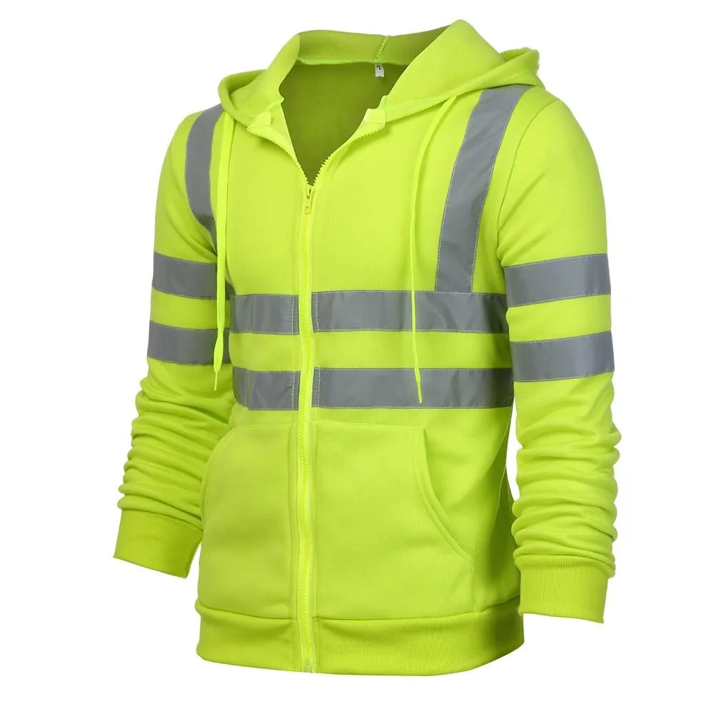 High Visibility Zip Up Hoodie