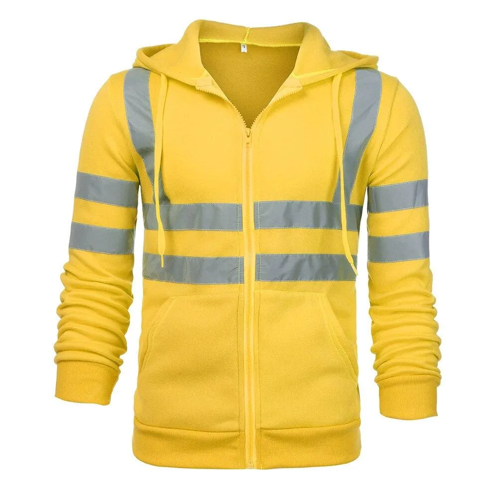 High Visibility Zip Up Hoodie