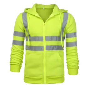 High Visibility Zip Up Hoodie