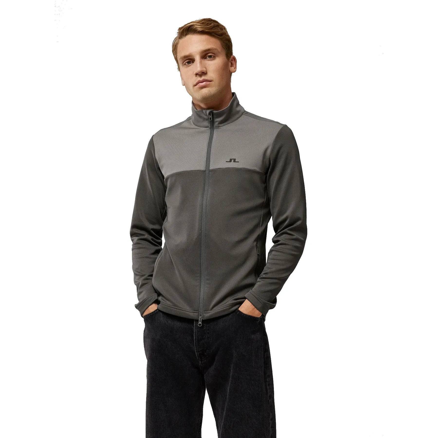 J. Lindeberg Banks Mid Layer Volcanic Ash Mens Golf Jacket