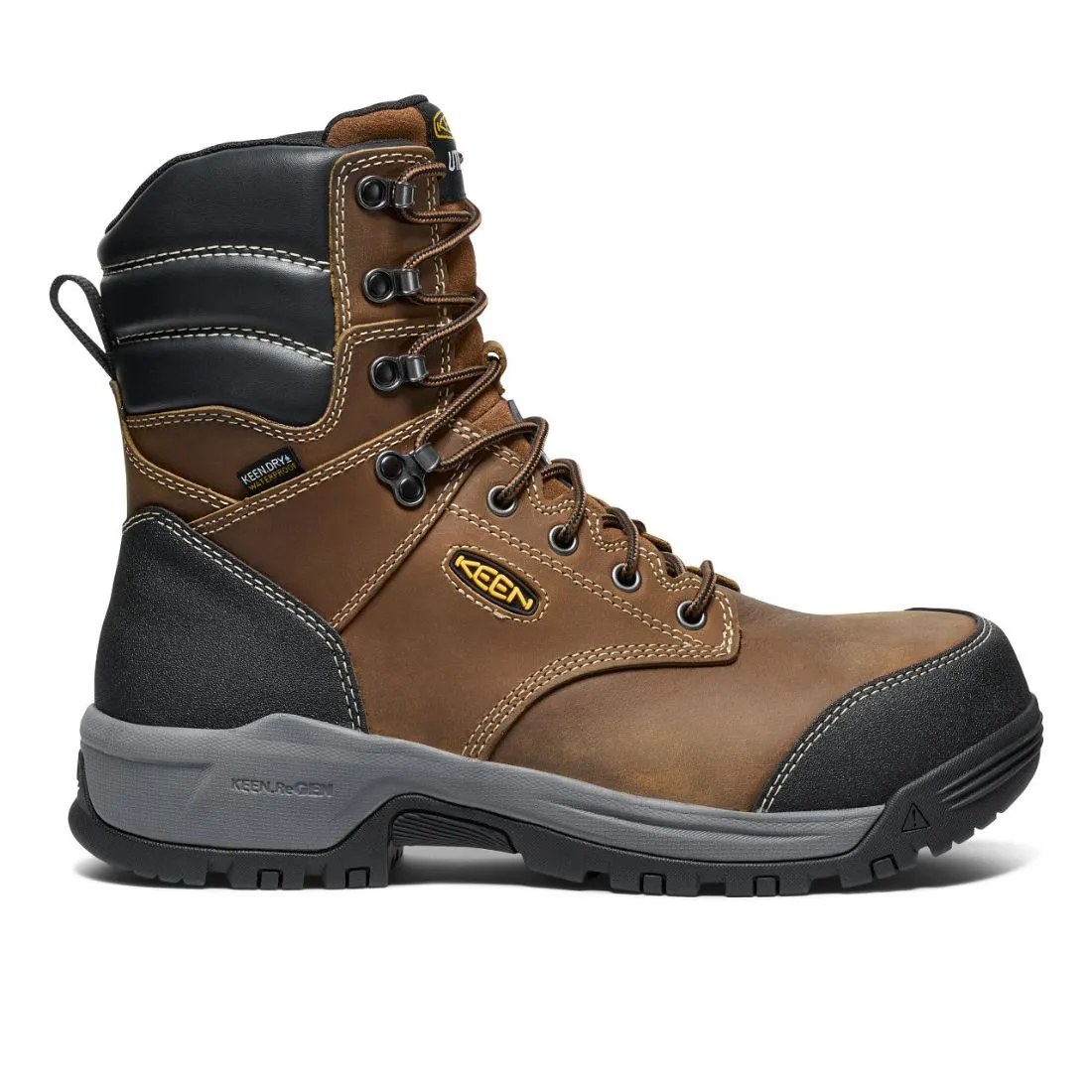 Keen Evanston Men's 8" Waterproof Composite Toe Work Boot 1029670 - Brown