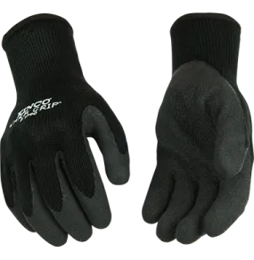 Kinco 1790 Warm Grip Heavy Thermal 10-Gauge Acrylic Knit Shell Crinkle Latex Coated Palm, Acrylic & Elastic Knit Wrist Gloves (one dozen)