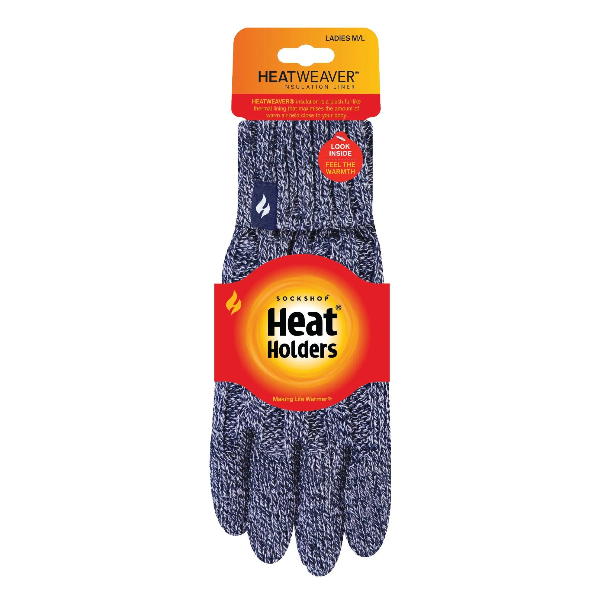 Ladies Original Thermal Gloves - Navy Twist