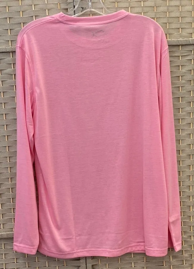 Long Sleeve Tech Tee -  Pink