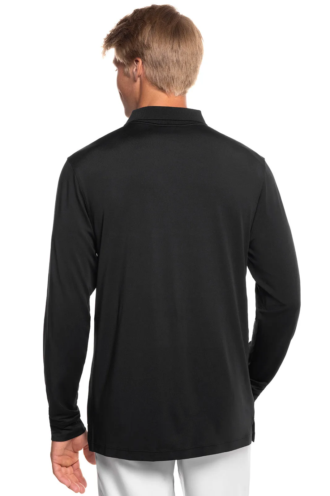 Men's Erodym Long Sleeve Golf Polo | Black