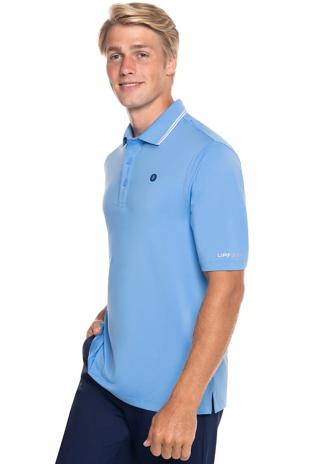 Men's Erodym Short Sleeve Golf Polo | Clear Sky Blue