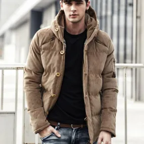 Men's Winter Windproof Thick Hooded Jacket