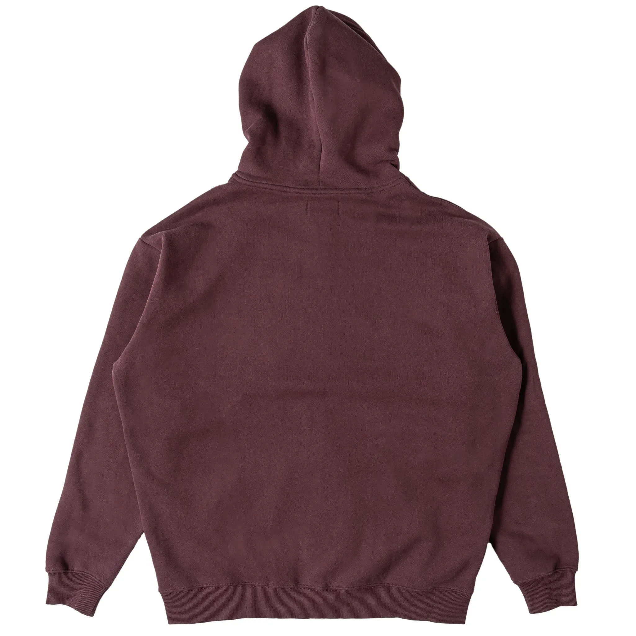 OVERSIZED LUX "SIMPLE" ZIP UP - BURGUNDY