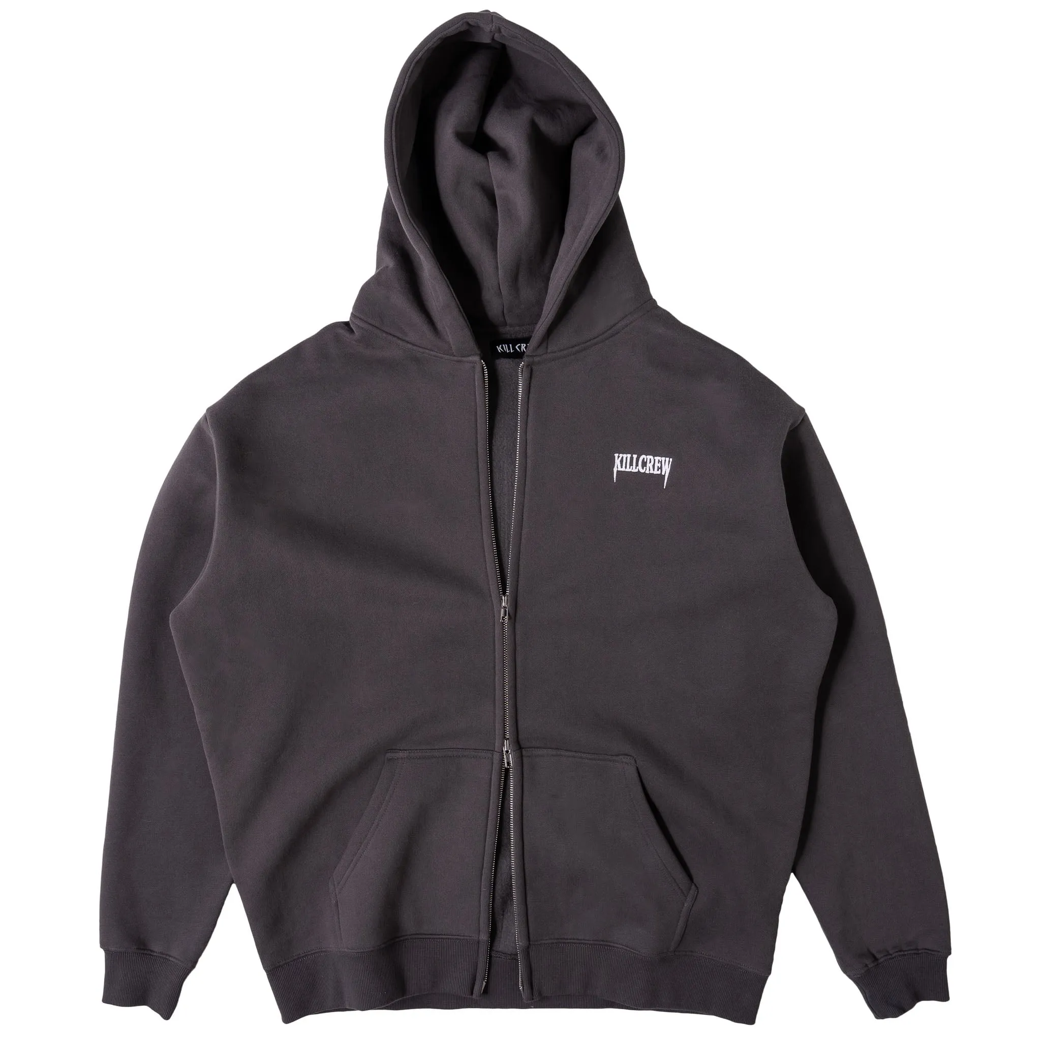 OVERSIZED LUX "SIMPLE" ZIP UP - GUNMETAL