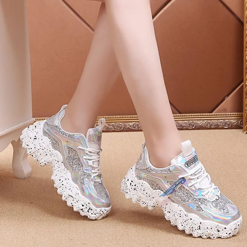 Platform Heightened Lightweight Sneakers for Women