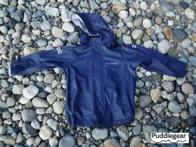 Puddlegear Kids Navy Raincoat with Hood