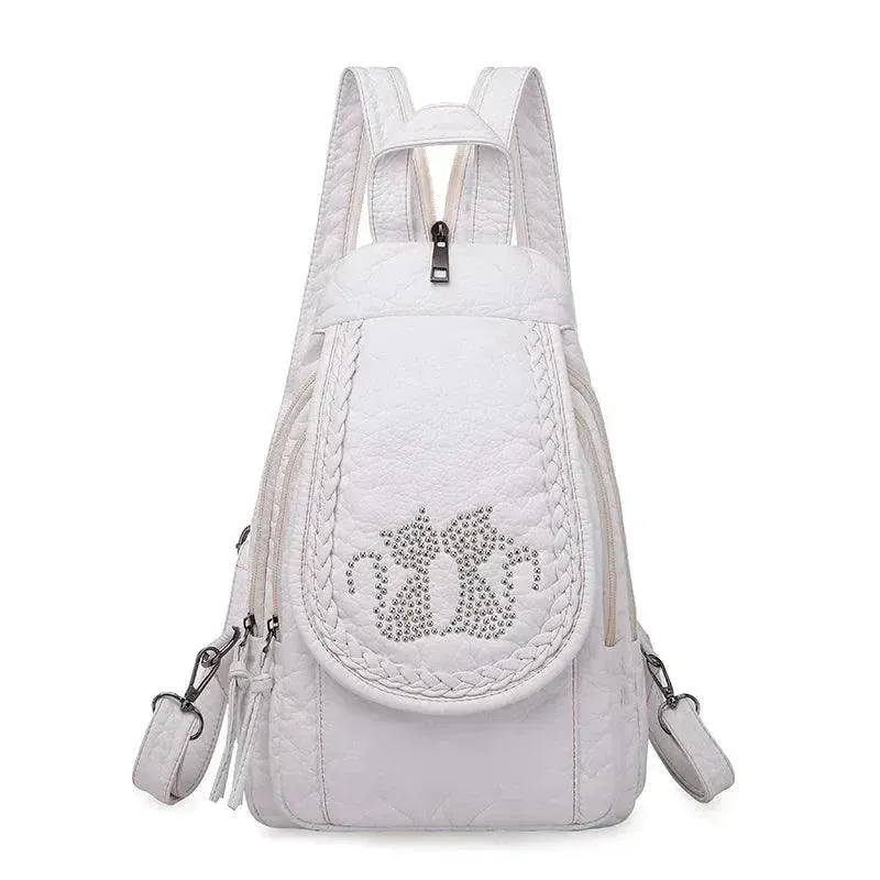 Soft Washed Leather Women's Backpack