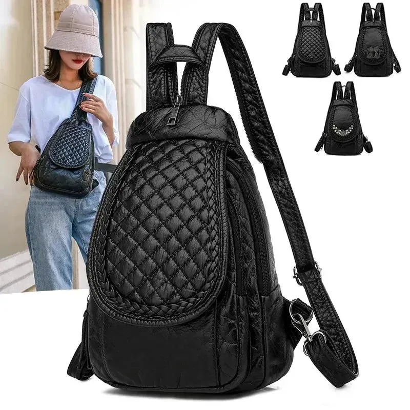 Soft Washed Leather Women's Backpack