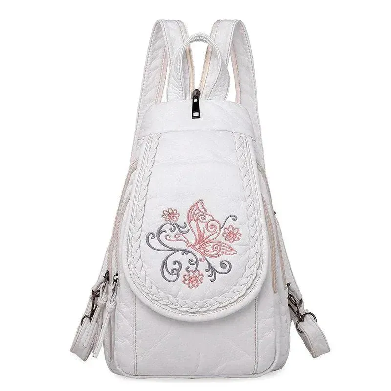 Soft Washed Leather Women's Backpack