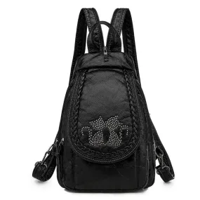 Soft Washed Leather Women's Backpack