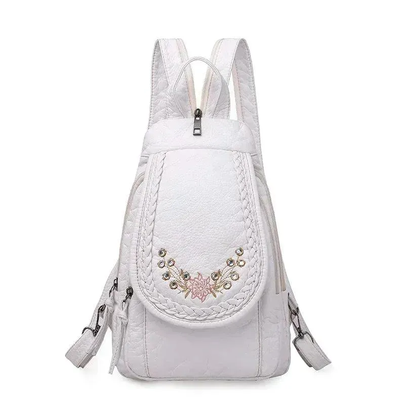 Soft Washed Leather Women's Backpack