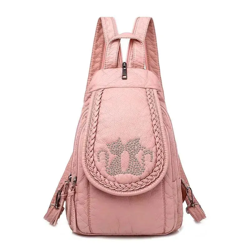 Soft Washed Leather Women's Backpack