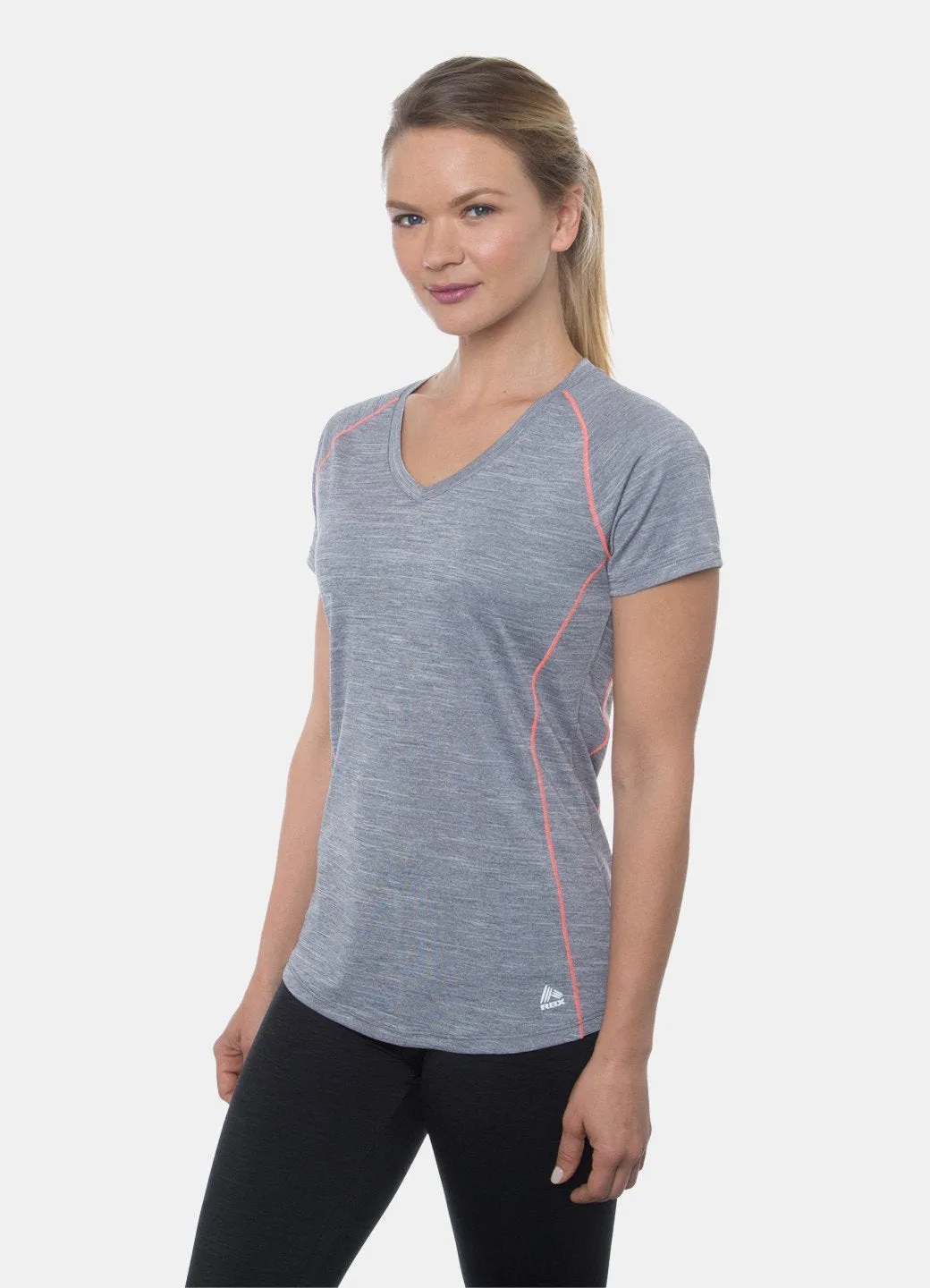 Stratus Heathered Space Dye Short Sleeve V-Neck Tee