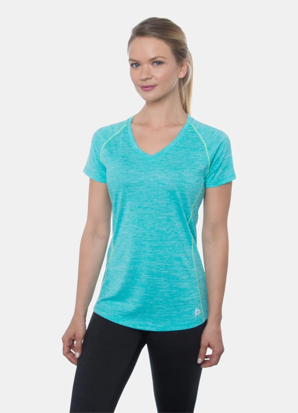 Stratus Heathered Space Dye Short Sleeve V-Neck Tee