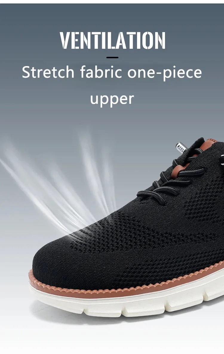 Stylish mesh leather runners Anti Slip Resistant Breathable sneakers best walking shoes