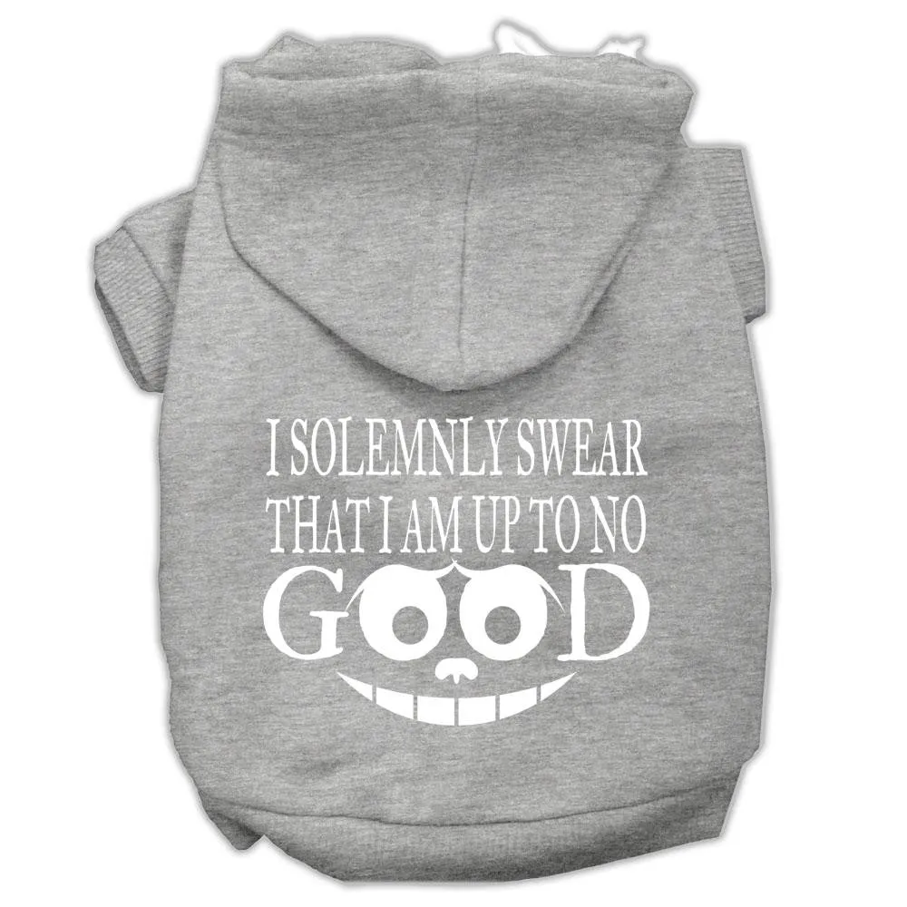 Up To No Good Screen Print Pet Hoodies Grey Size Xl (16)