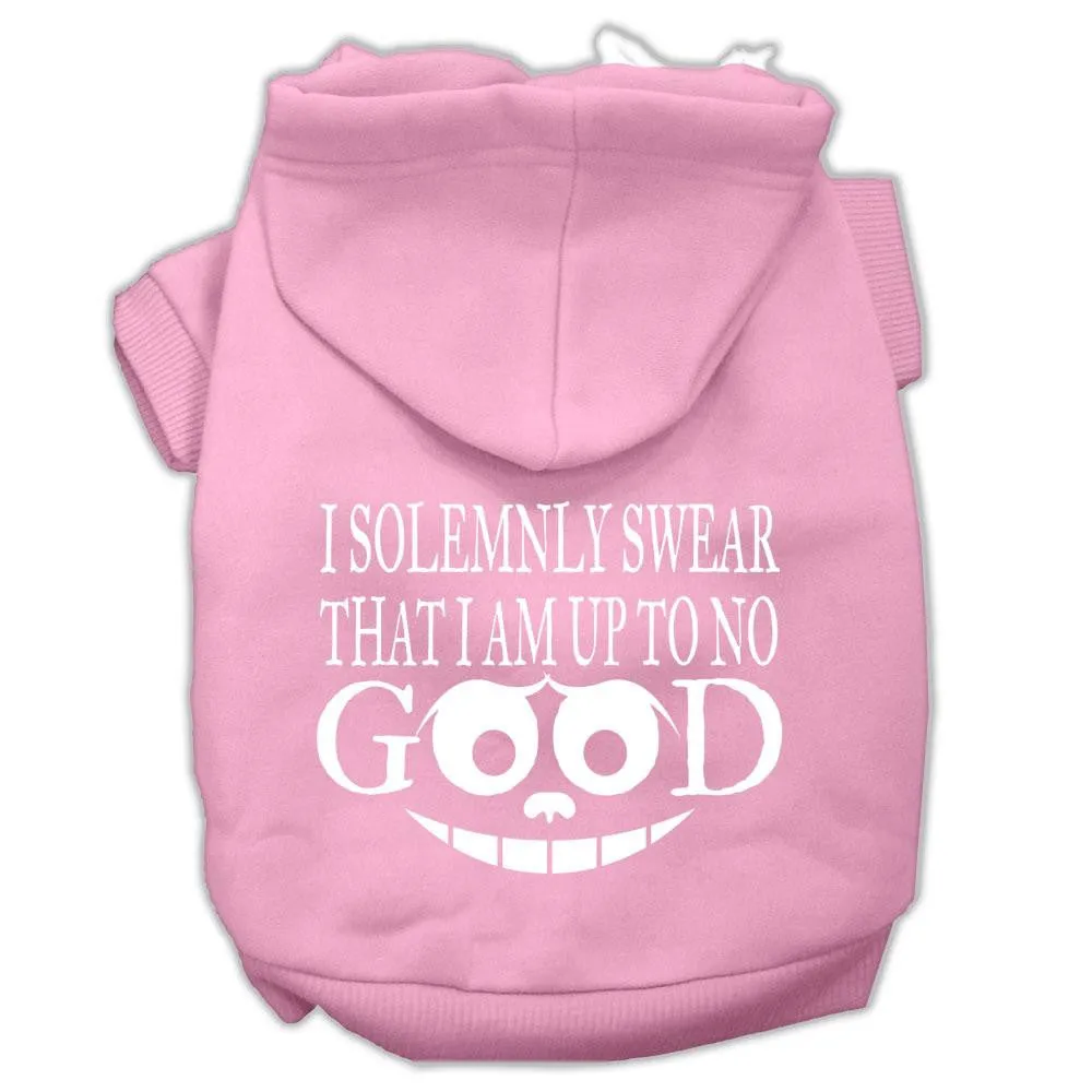 Up to No Good Screen Print Pet Hoodies Light Pink Size XXXL (20)